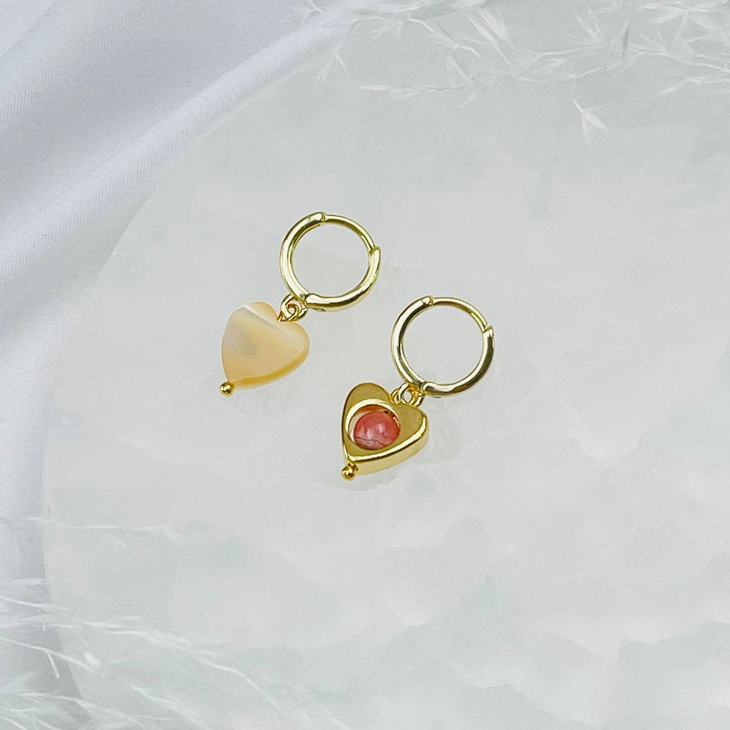 Серьги из Перламутра и Родохрозита - Радуга самоцветов фото 2