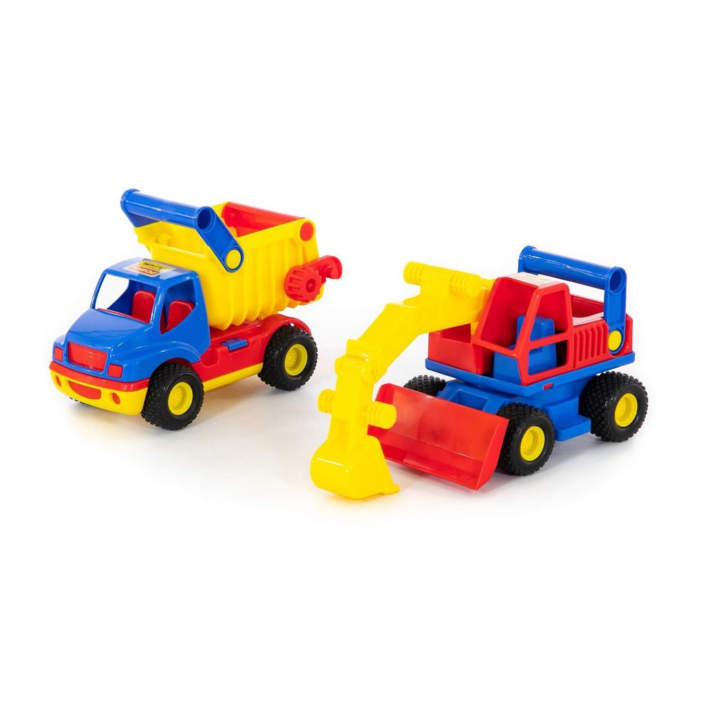 КонсТрак, автомобиль-самосвал + КонсТрак, экскаватор колёсный (в коробке) - Полесье фото 8