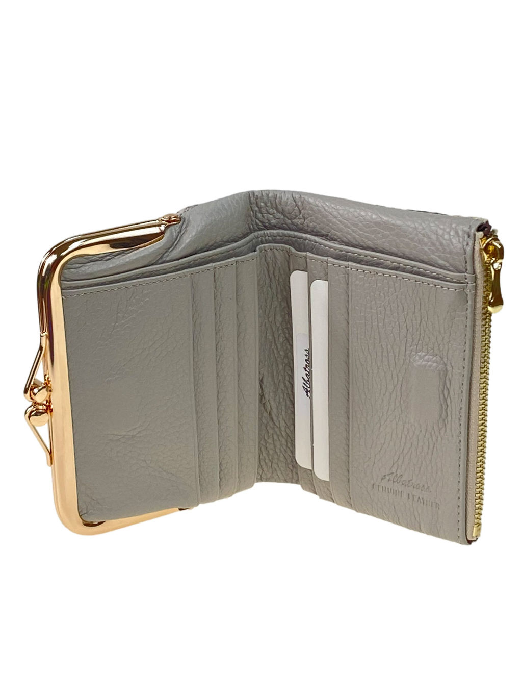 Женский кошелек с фермуаром из натуральной кожи, мультицвет - Greta фото 11