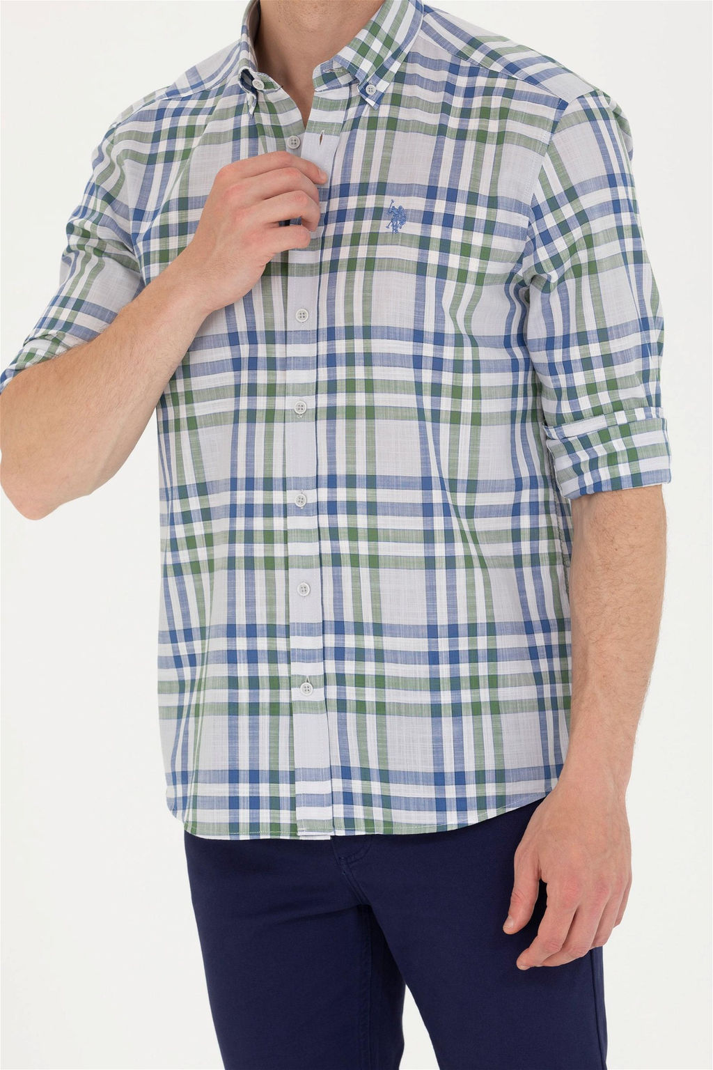U. S. Polo Assn Мужская рубашка Saks в клетку - U.s. polo assn фото 13