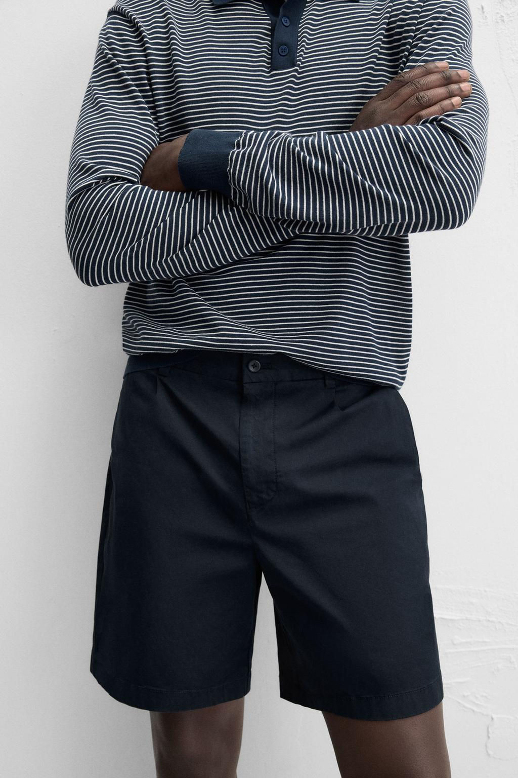 PLEATED REGULAR FIT BERMUDA SHORTS - Zara фото 5