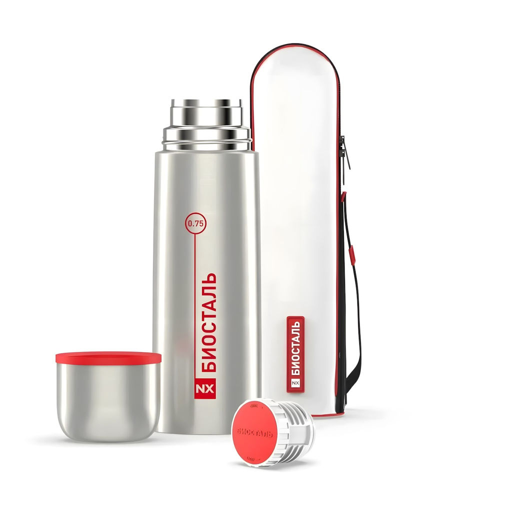 Термос 0,75 л "BIOSTAL" у/г, с чехлом, арт. NX-750В