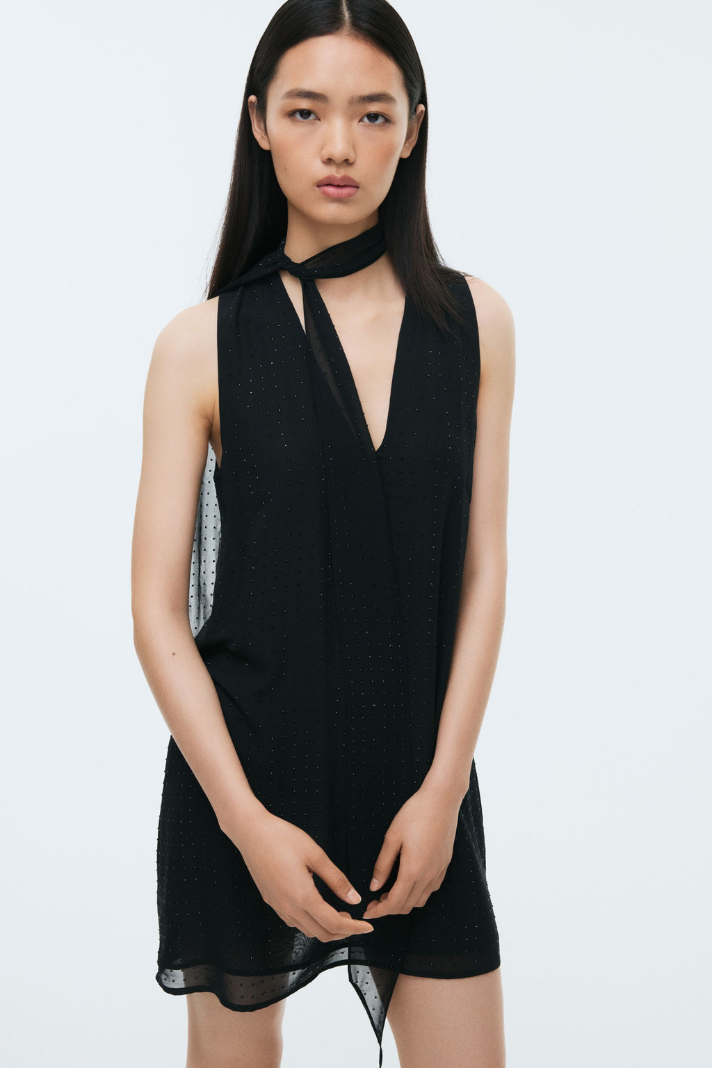 Vestido de gasa con detalles decorativos - H&m фото 5
