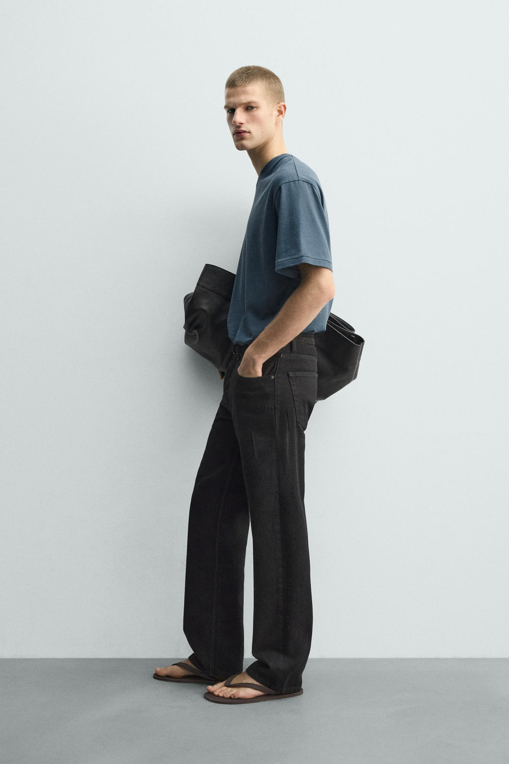 CAMISETA RELAXED FIT PARCHE / Azul - Zara фото 4