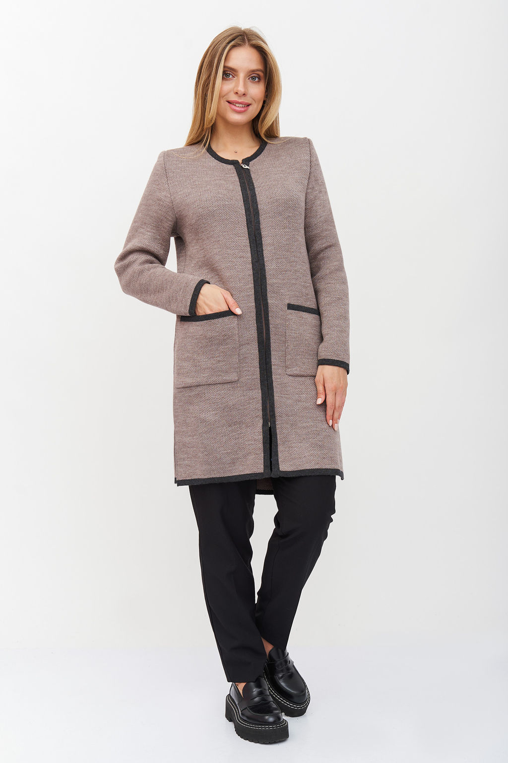 Кардиган В 1864/кофейно-серый (1270) - Злата Стиль фото 6