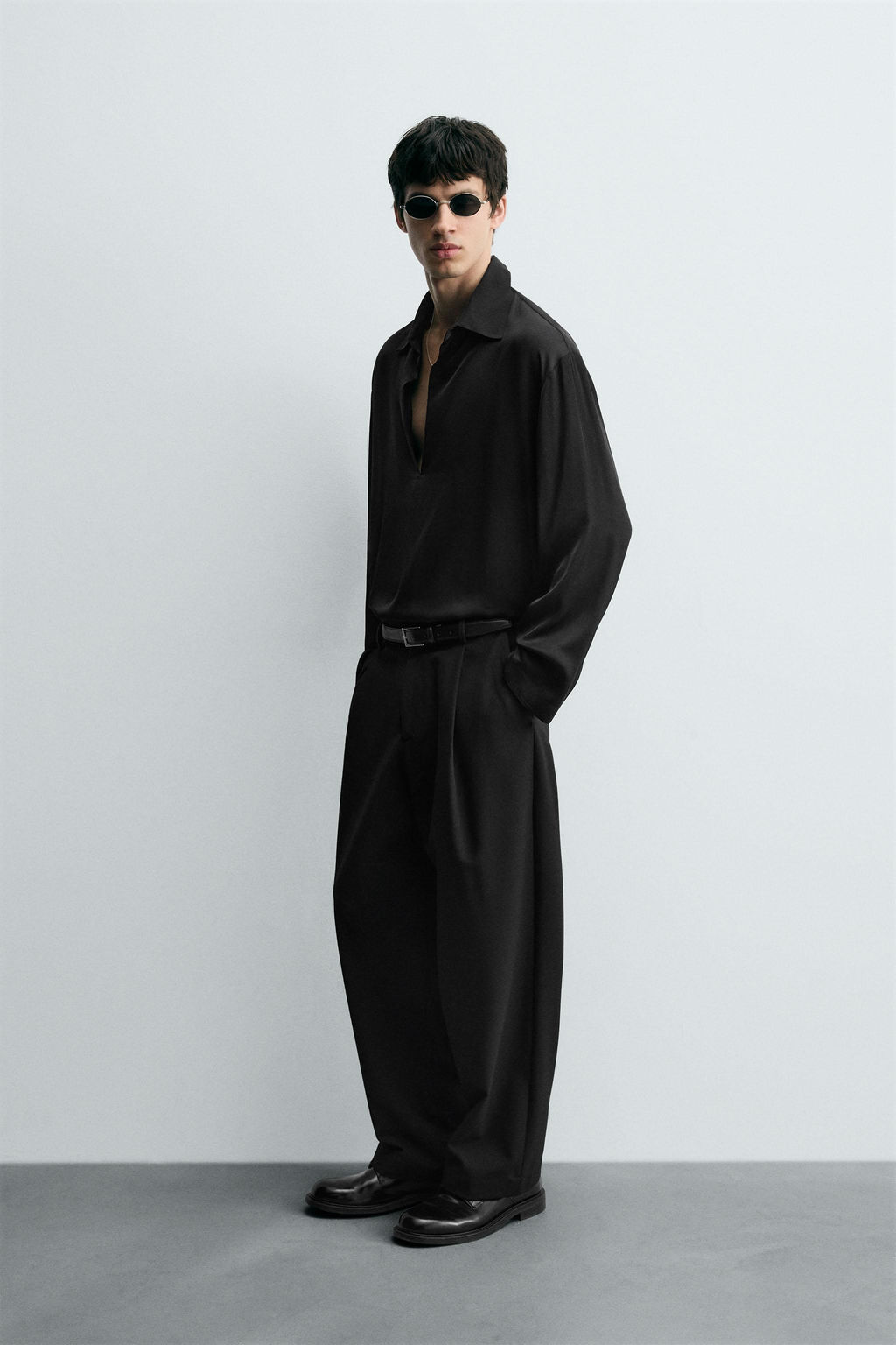 SATIN POLO SHIRT - Zara фото 4