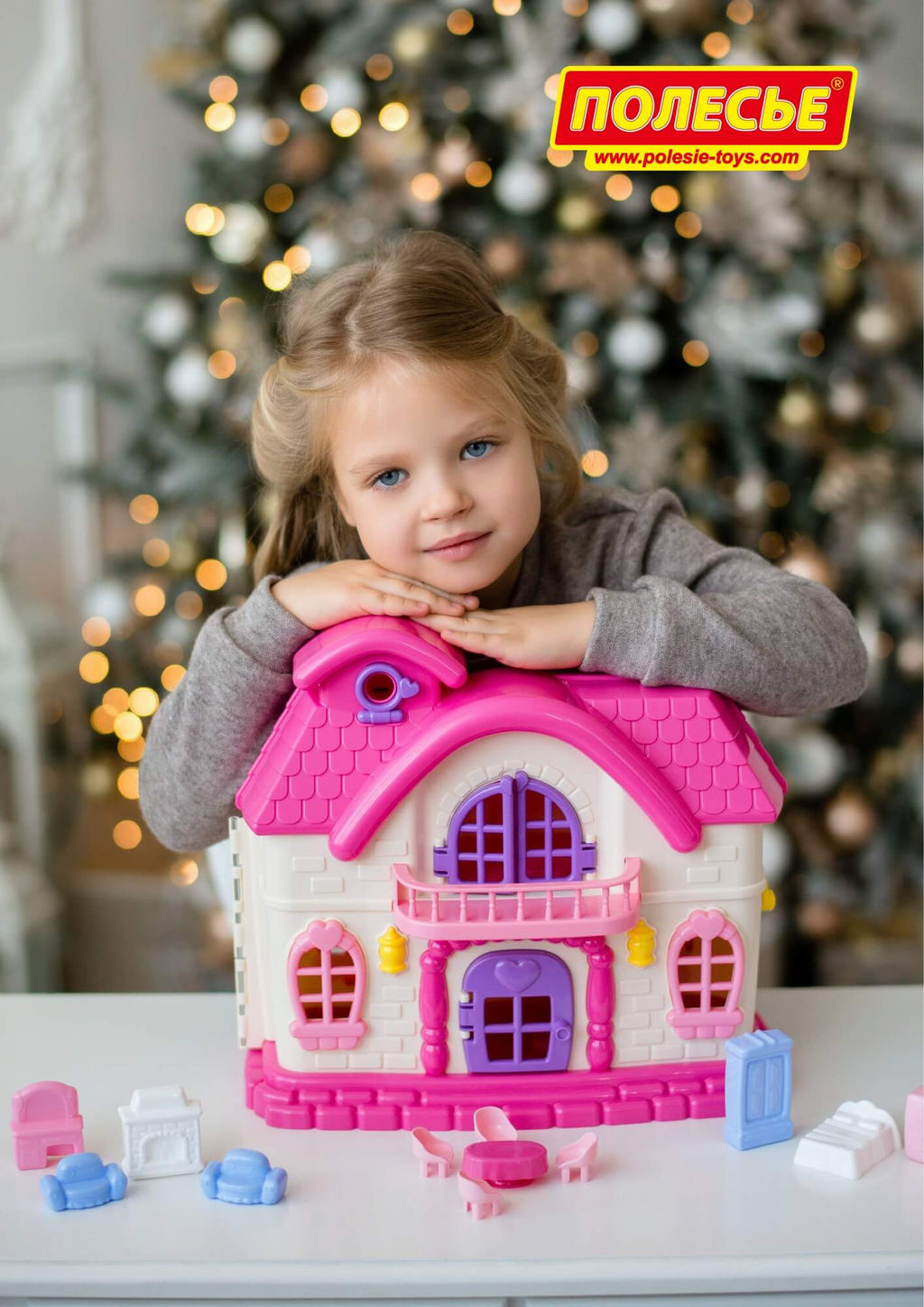 Кукольный домик Сказка с набором мебели (12 элементов) (в пакете) - Полесье фото 8