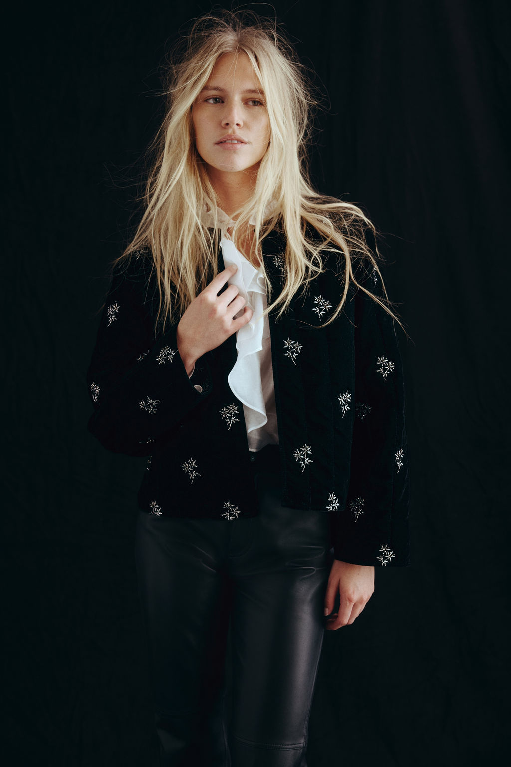 Chaqueta de terciopelo con dise?o bordado - H&m фото 5
