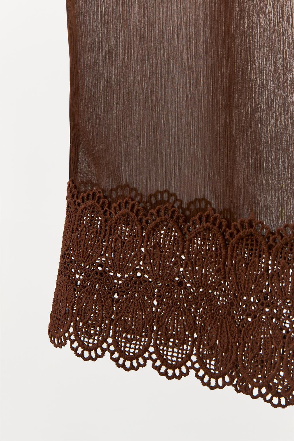 FLOWING LACE TROUSERS - Zara фото 4