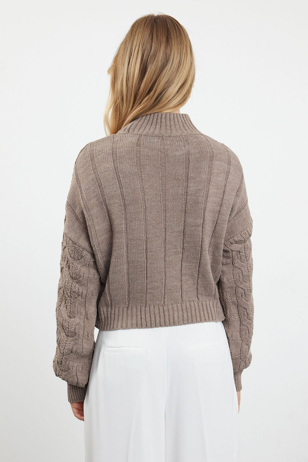 Vizon Crop Dik Yaka Triko Kazak TWOAW22KZ1634