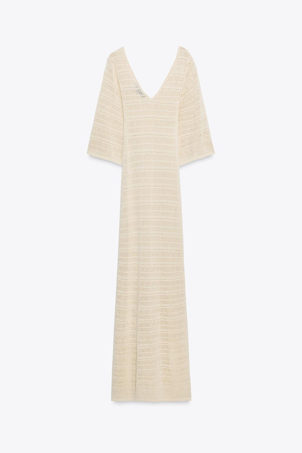 POINTELLE KNIT MAXI DRESS - Zara фото 8