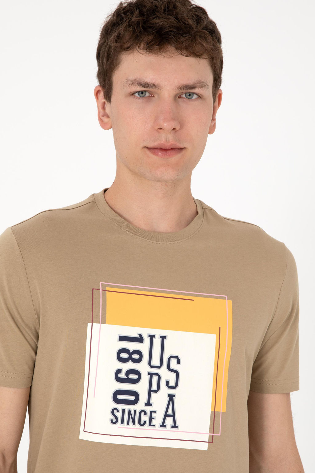 Erkek Regular Fit Bisiklet Yaka Haki Ti__rt Sepette S_rpriz _ndirim - U.s. polo assn фото 2