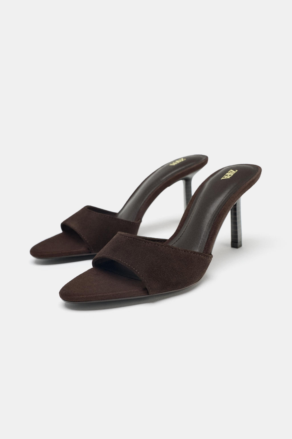 SPLIT SUEDE HIGH-HEEL SANDALS - Zara фото 9
