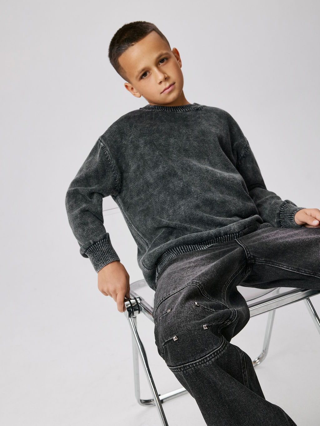 ACOOLA / Брюки джинсовые детские для мальчиков Nomu черный фото 4