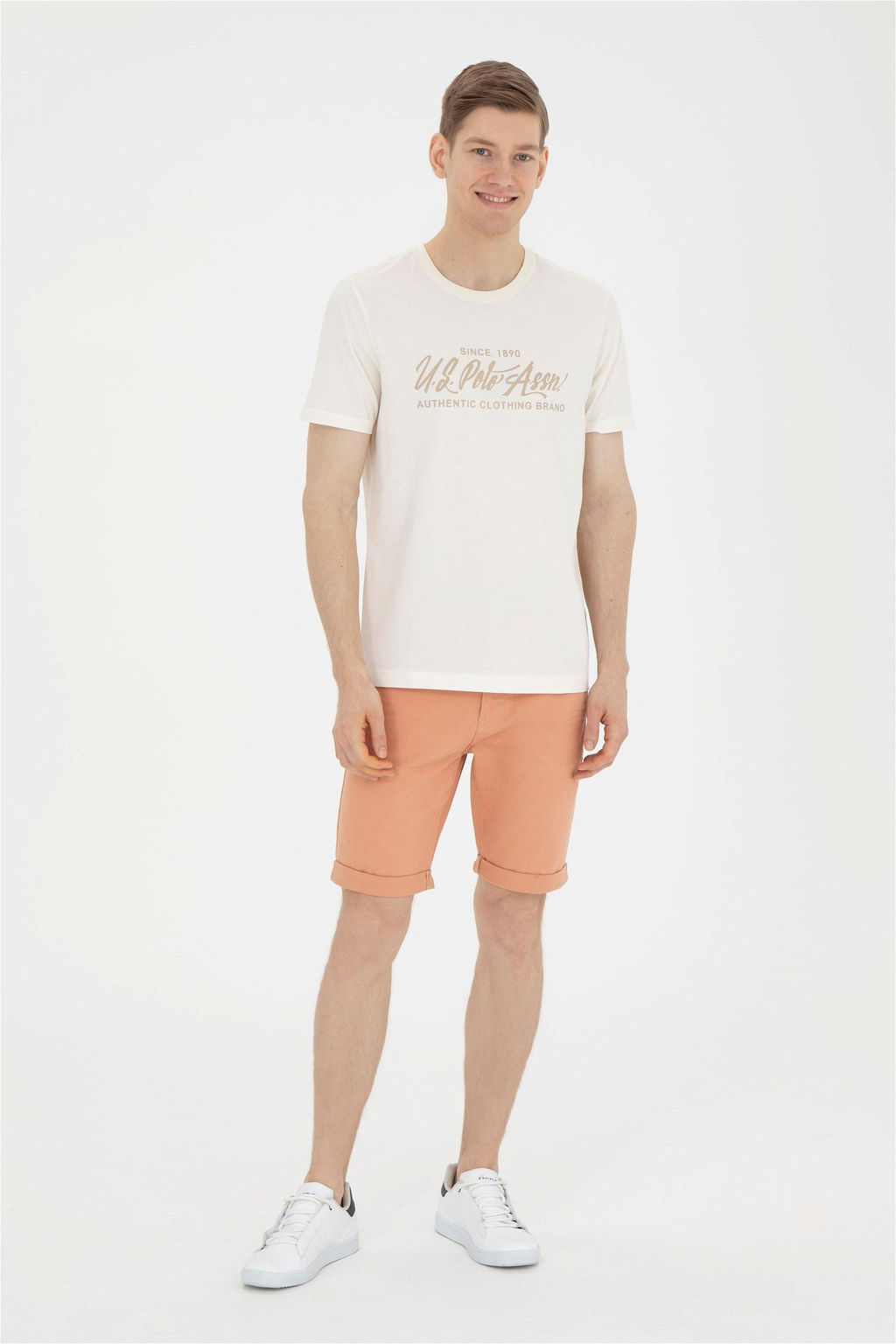 Мужская футболка цвета экрю - U.s. polo assn фото 4