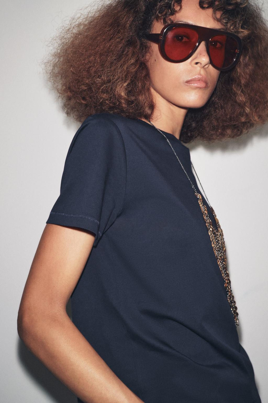 MERCERISED COTTON T-SHIRT - Zara фото 14