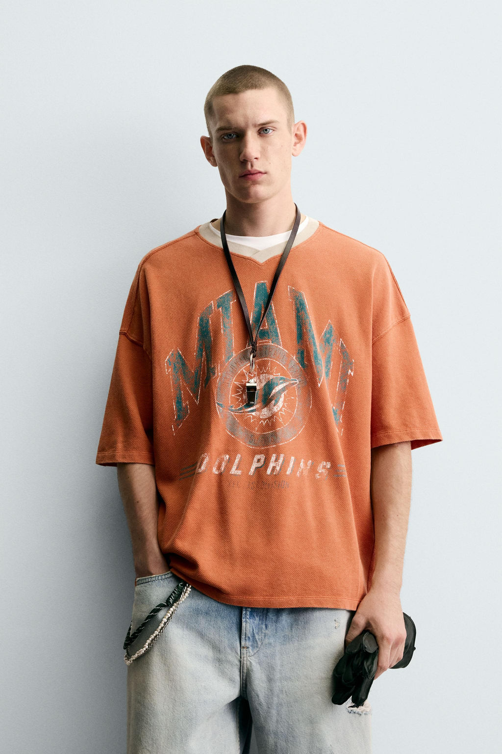 NFL MIAMI DOLPHINS TEXTURED T-SHIRT