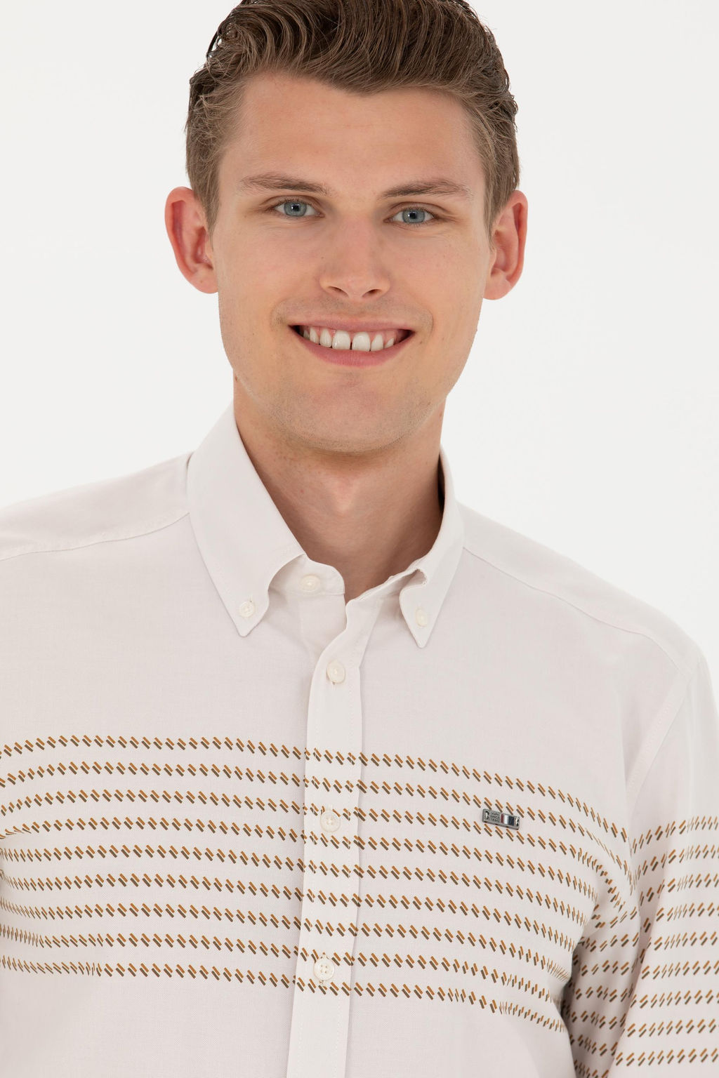 U. S. Polo Assn / Мужская рубашка с длинным рукавом Stone - U.s. polo assn фото 16