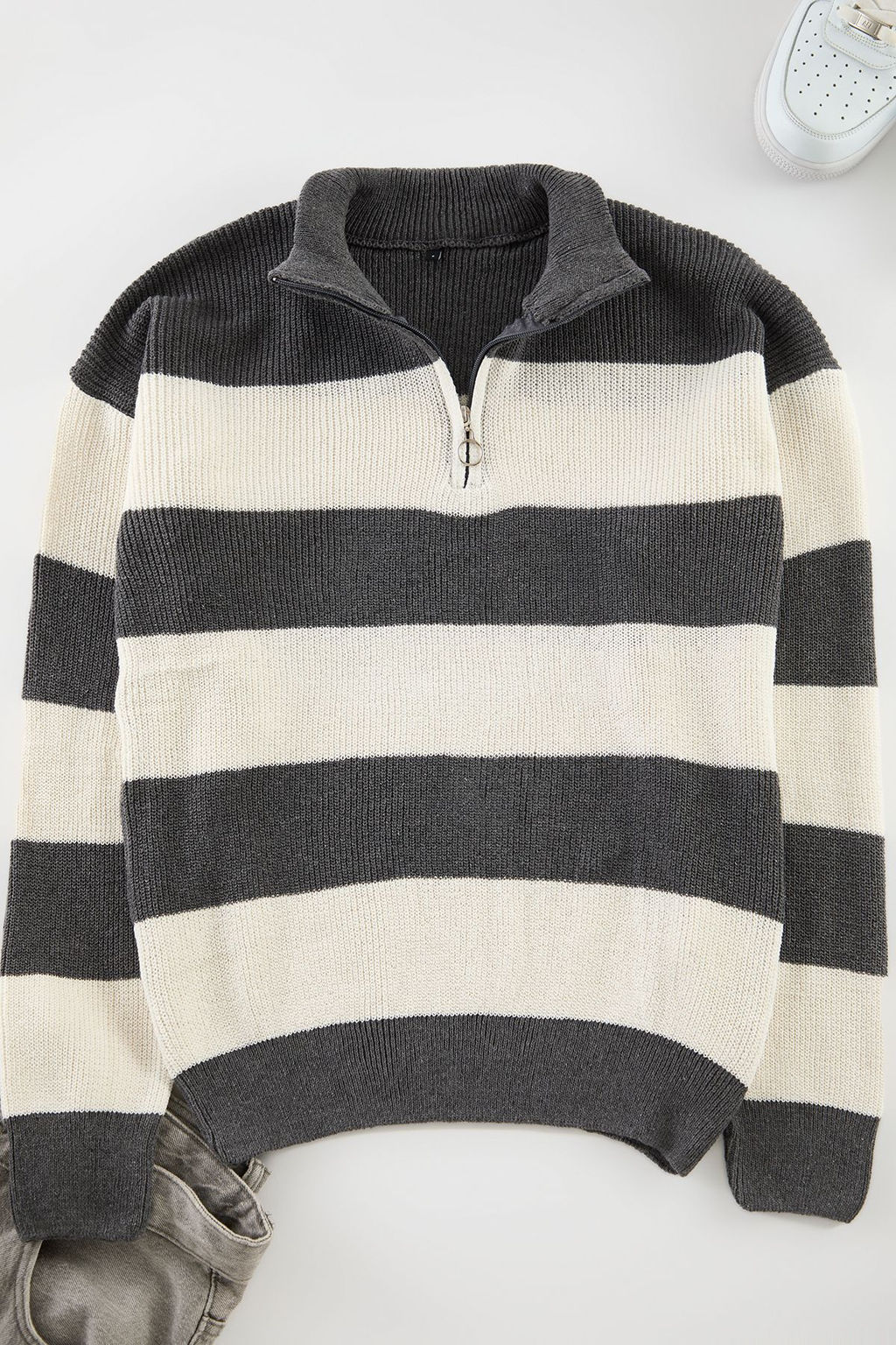 Trendyolmilla Man Siyah Fitted Triko Kazak TMNAW25KZ00062