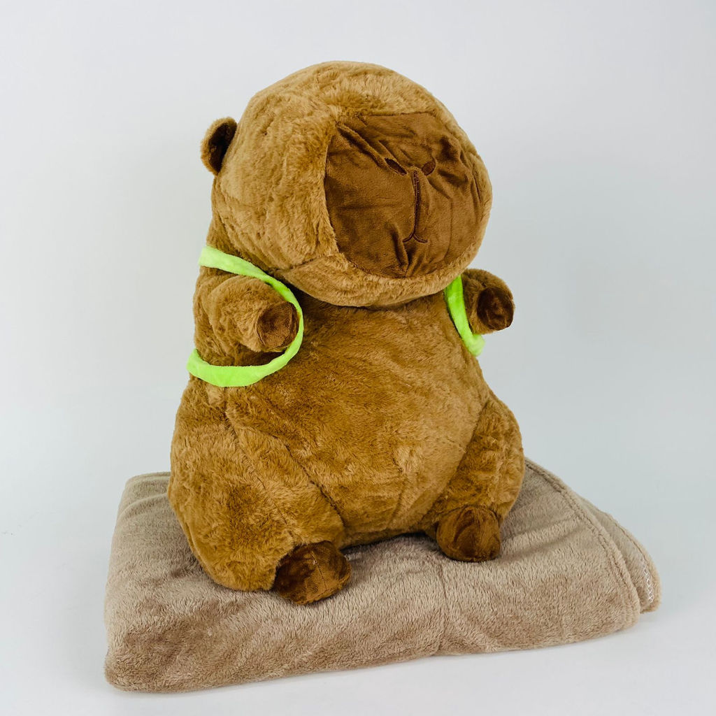 Мягкая игрушка 3 в 1 Капибара с рюкзаком 40 см - Storyland фото 5