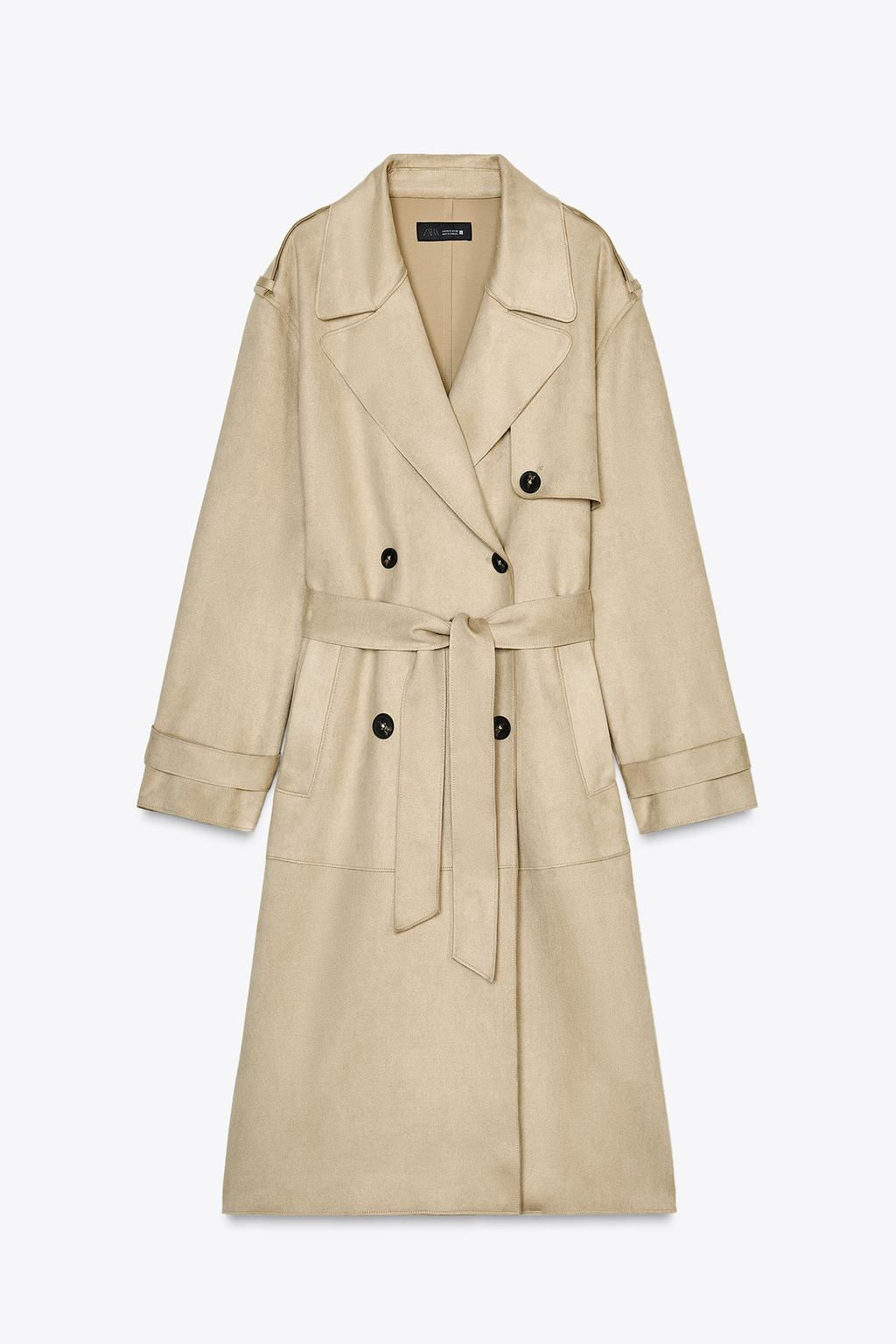 FAUX SUEDE TRENCH COAT - Zara фото 5