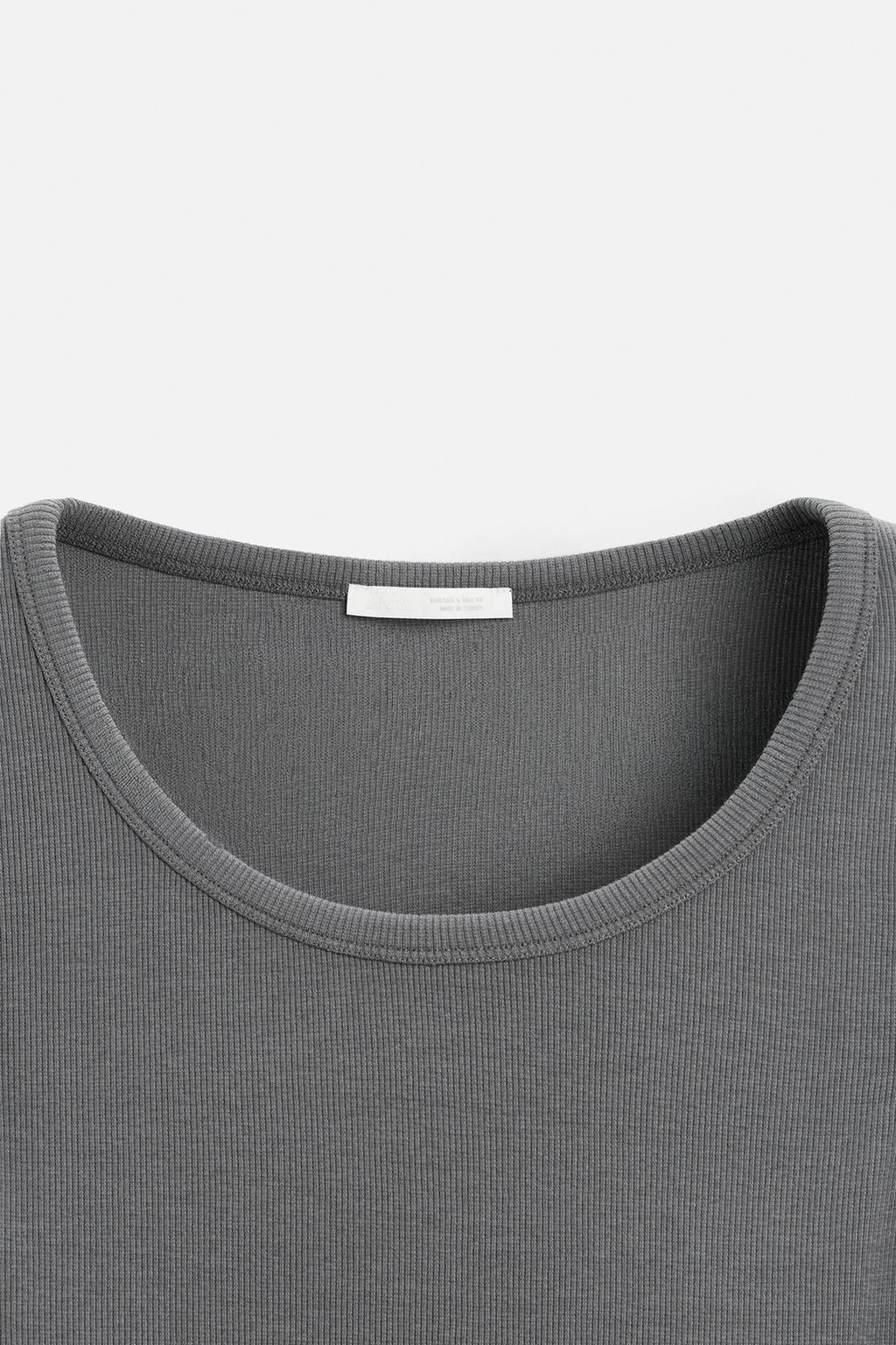BASIC RIBBED TANK TOP - Zara фото 25