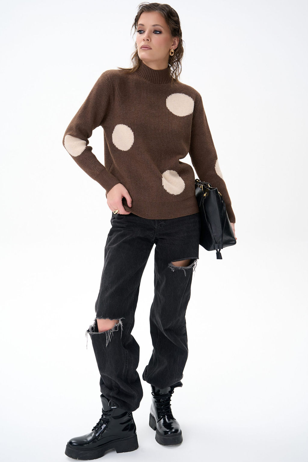 Свитер Зои (шоколадный) - Эльза фото 8