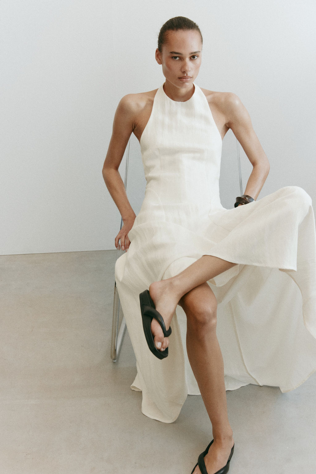 Vestido halter con vuelo - H&m фото 7
