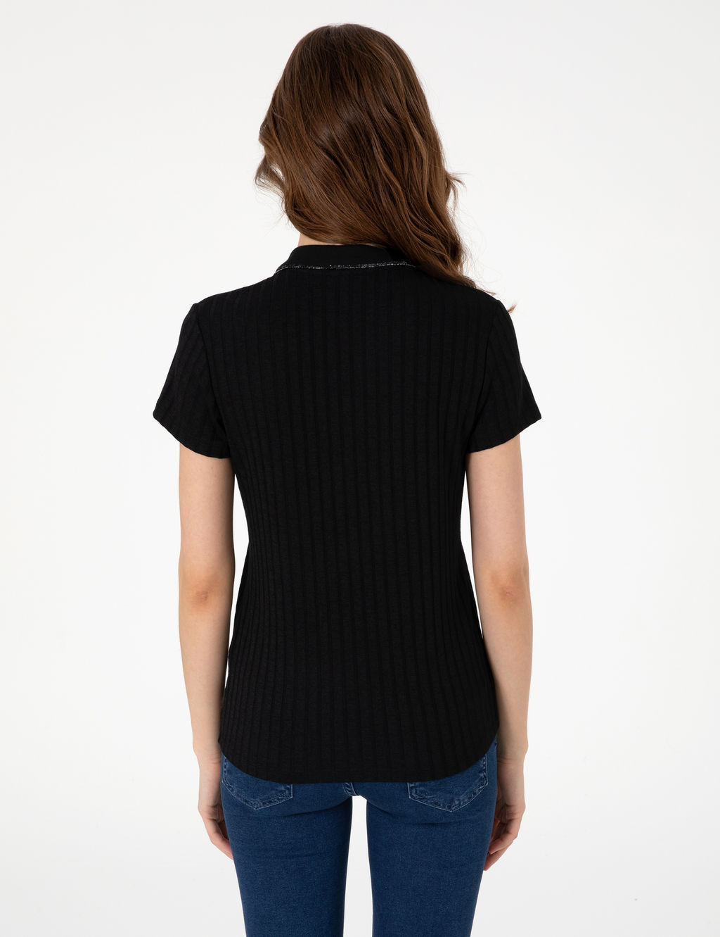 Siyah Slim Fit Basic Ti__rt