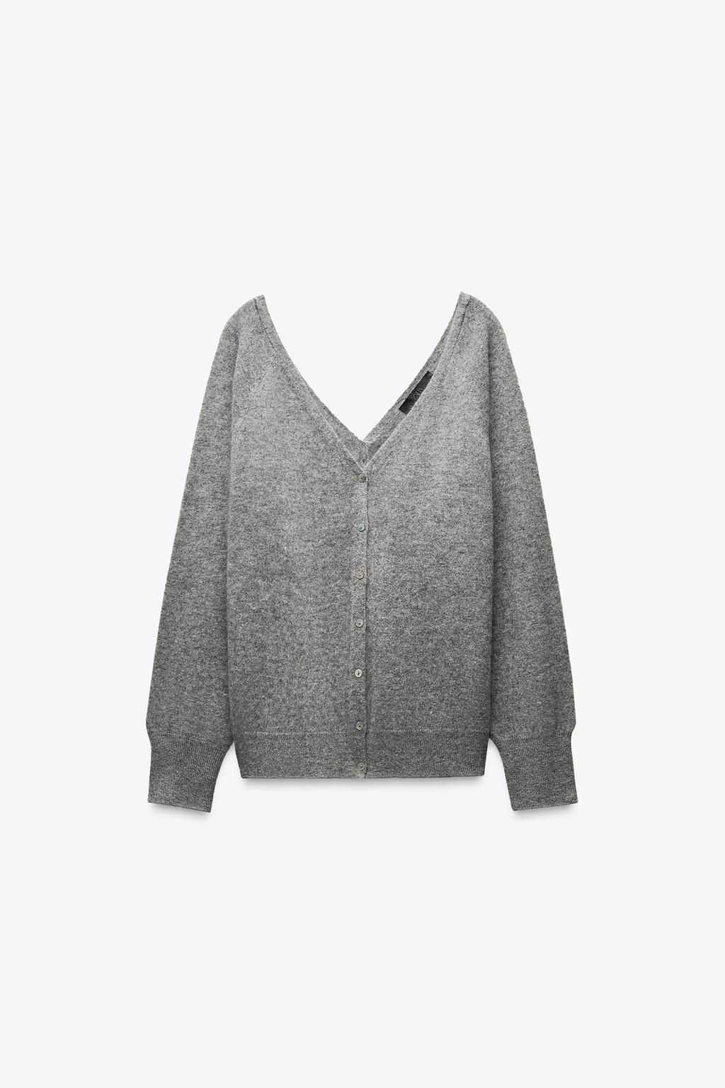 100% WOOL DOUBLE V-NECK SWEATER - Zara фото 2