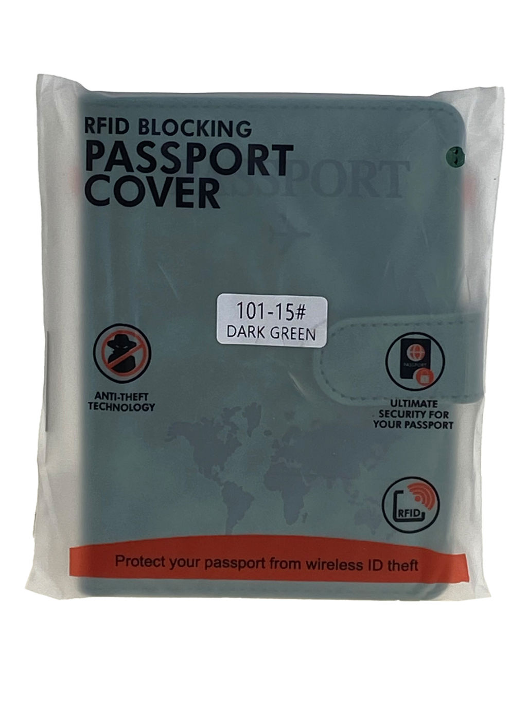 Обложка для паспорта из искусственной кожи, цвет зеленый - Greta фото 2