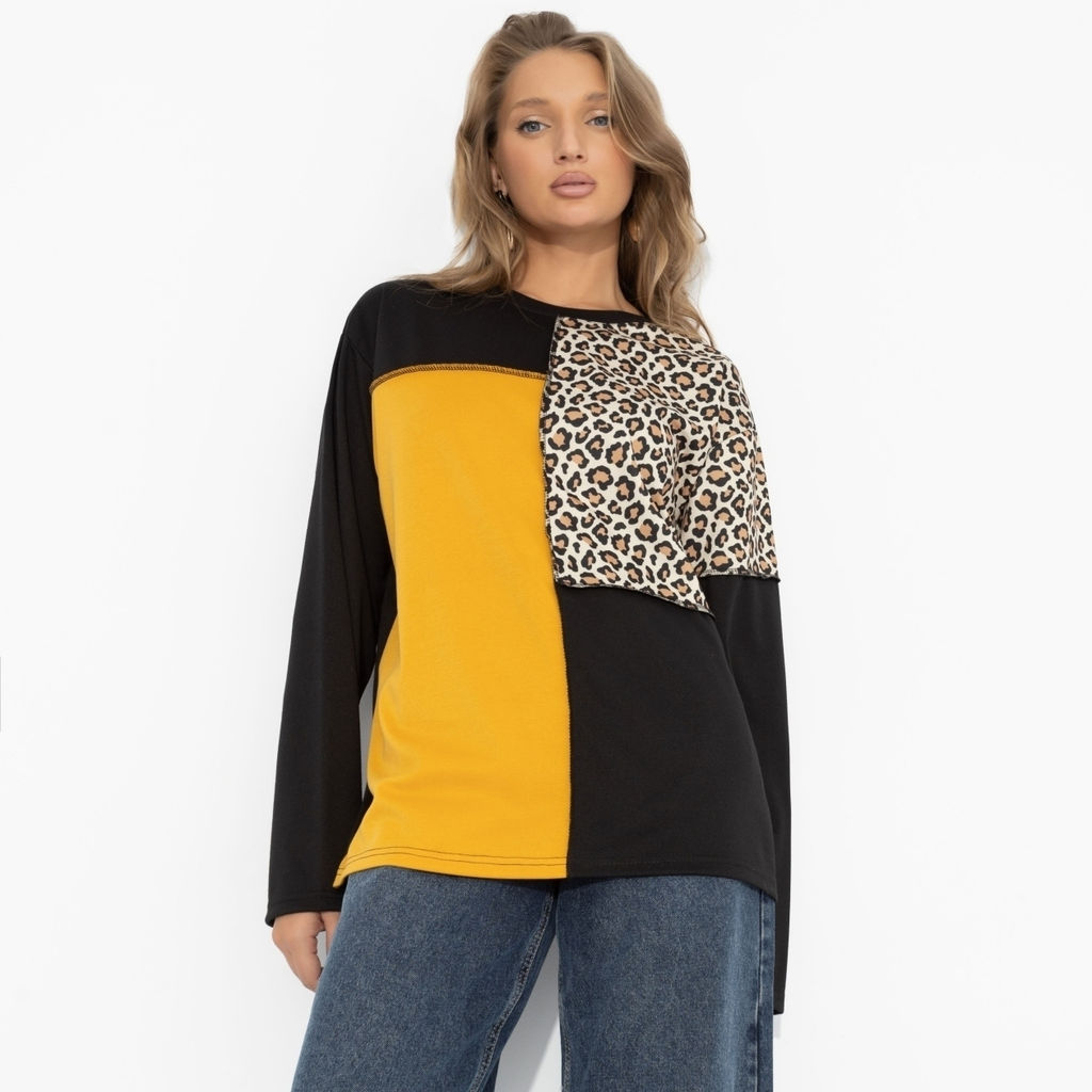 Лонгслив в стиле сolor block, Идеальная гармония (фэшн) - Charutti фото 2