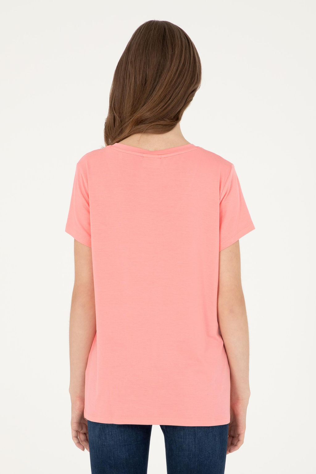 Женская неоново-розовая базовая футболка Неожиданная скидка в корзине - U.s. polo assn фото 5