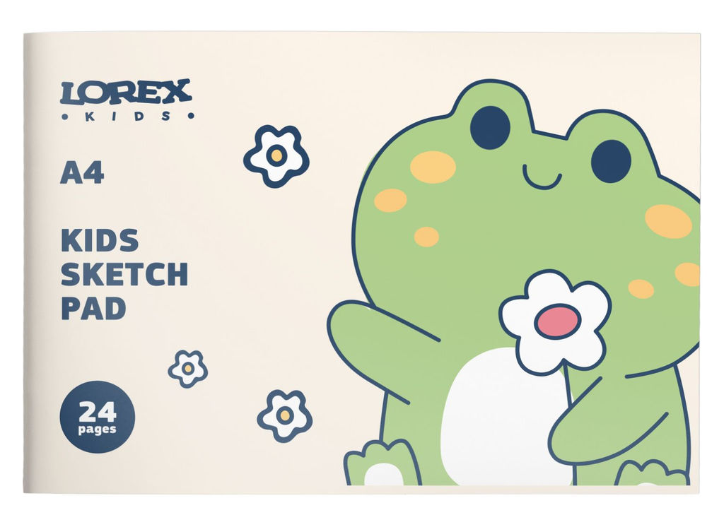 Альбом д/рис. 24 л. А4 скреп. LOREX KIDS CUTE PETS целлюлозн. карт., soft touch, офс. запечатка форзаца - 1000 деталей фото 3