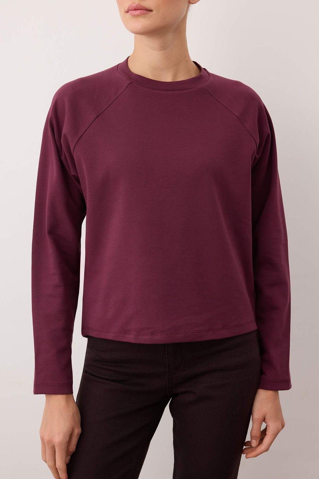 Ekru Relaxed/Boxy Fit Crop Uzun Kol Orme T-Shirt TWOAW26TS00022 - Trendyolmilla фото 7