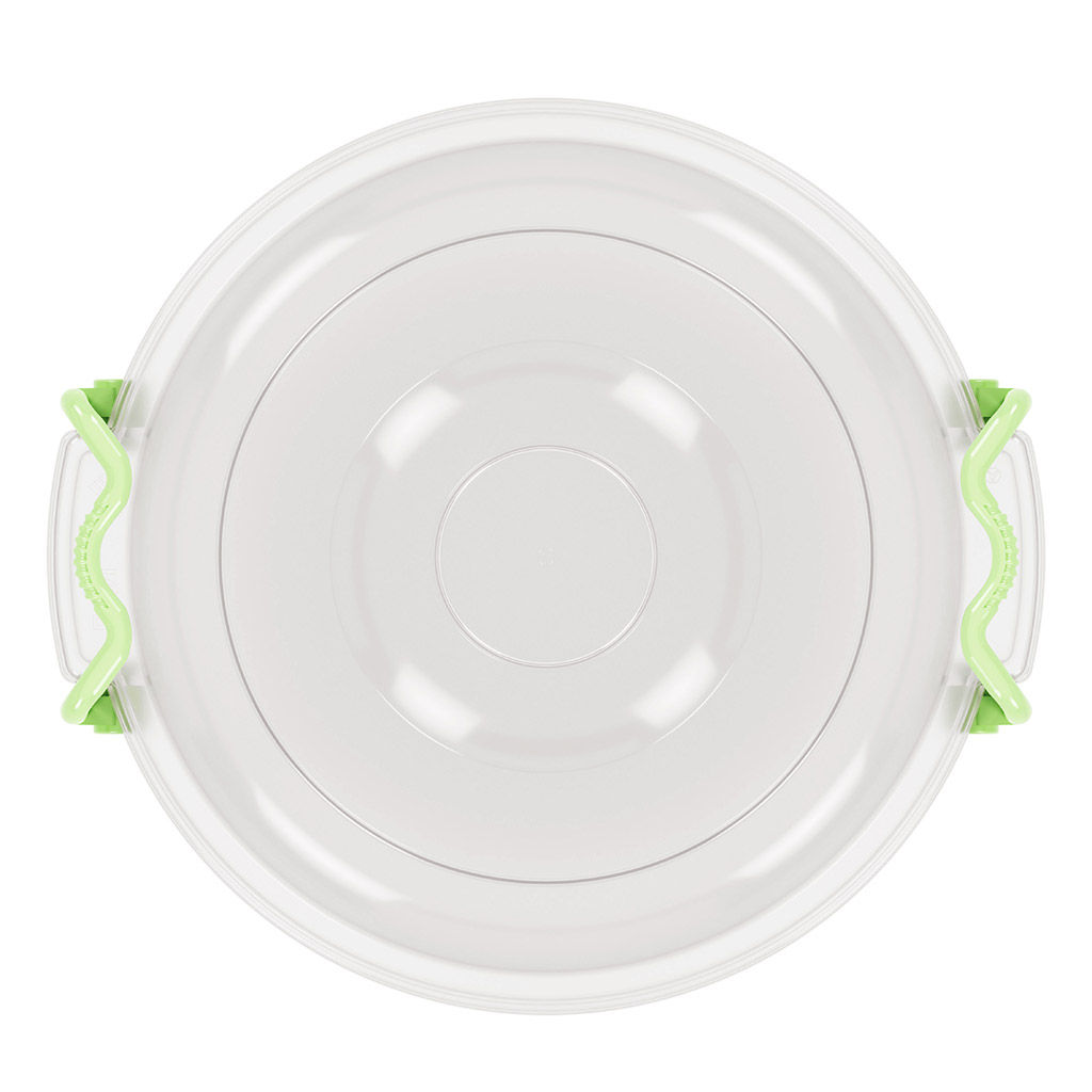 Контейнер для продуктов пластмассовый 3л, д28см, h11см, ручки-клипса (Россия) - Домашняя мода фото 3