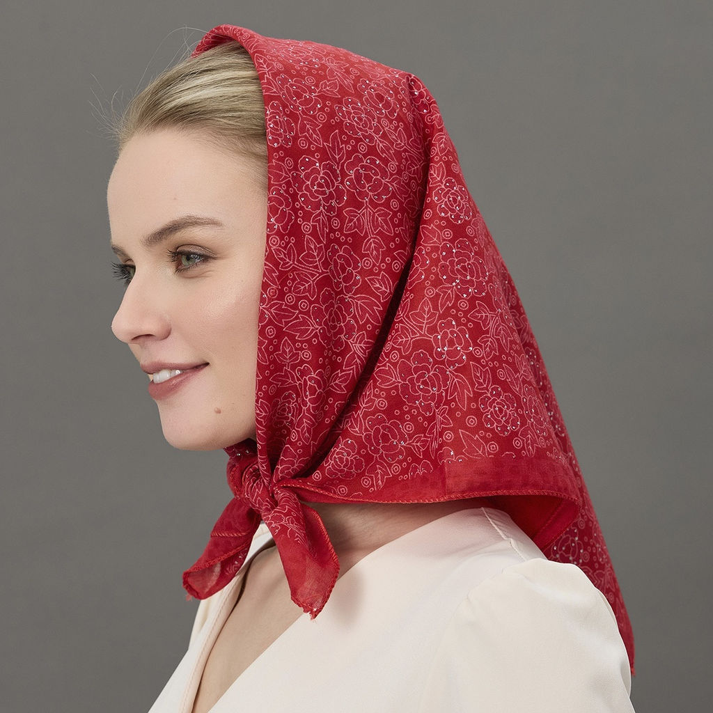 Платок 70 х 70 см - Мастерская ПОКРОВ фото 4