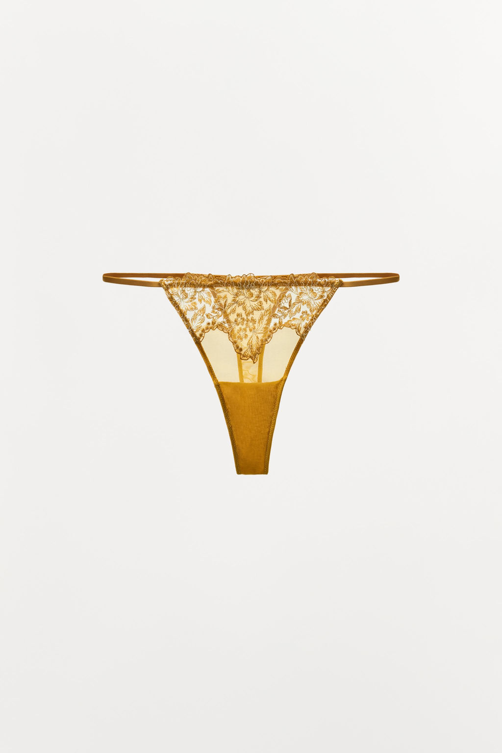 MESH THONG WITH LACE TRIM - Zara фото 5