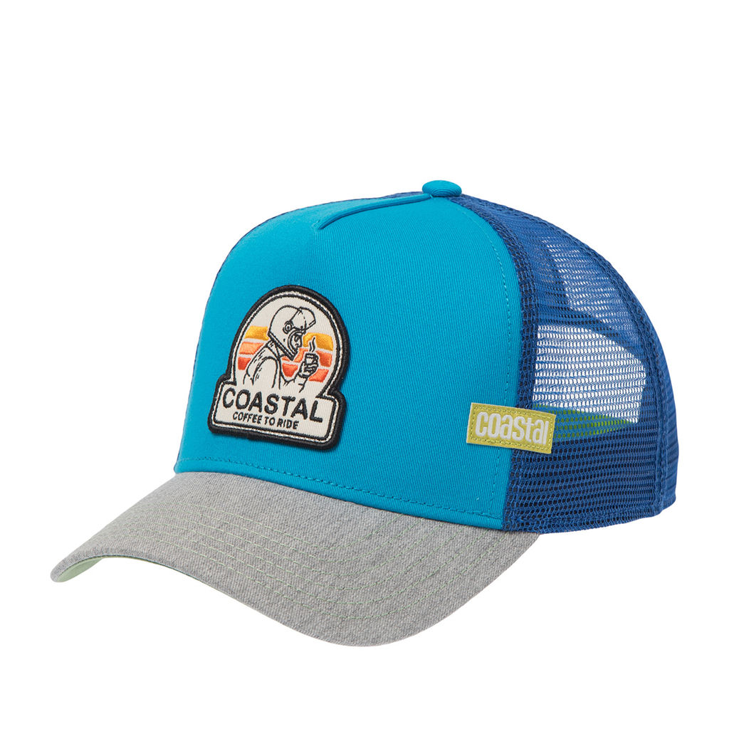 Бейсболка COASTAL арт. HFT Coffee To Ride (голубой / светло-серый)