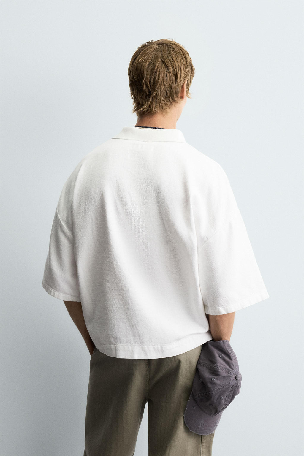 EMBROIDERED BOXY FIT POLO SHIRT - Zara фото 3