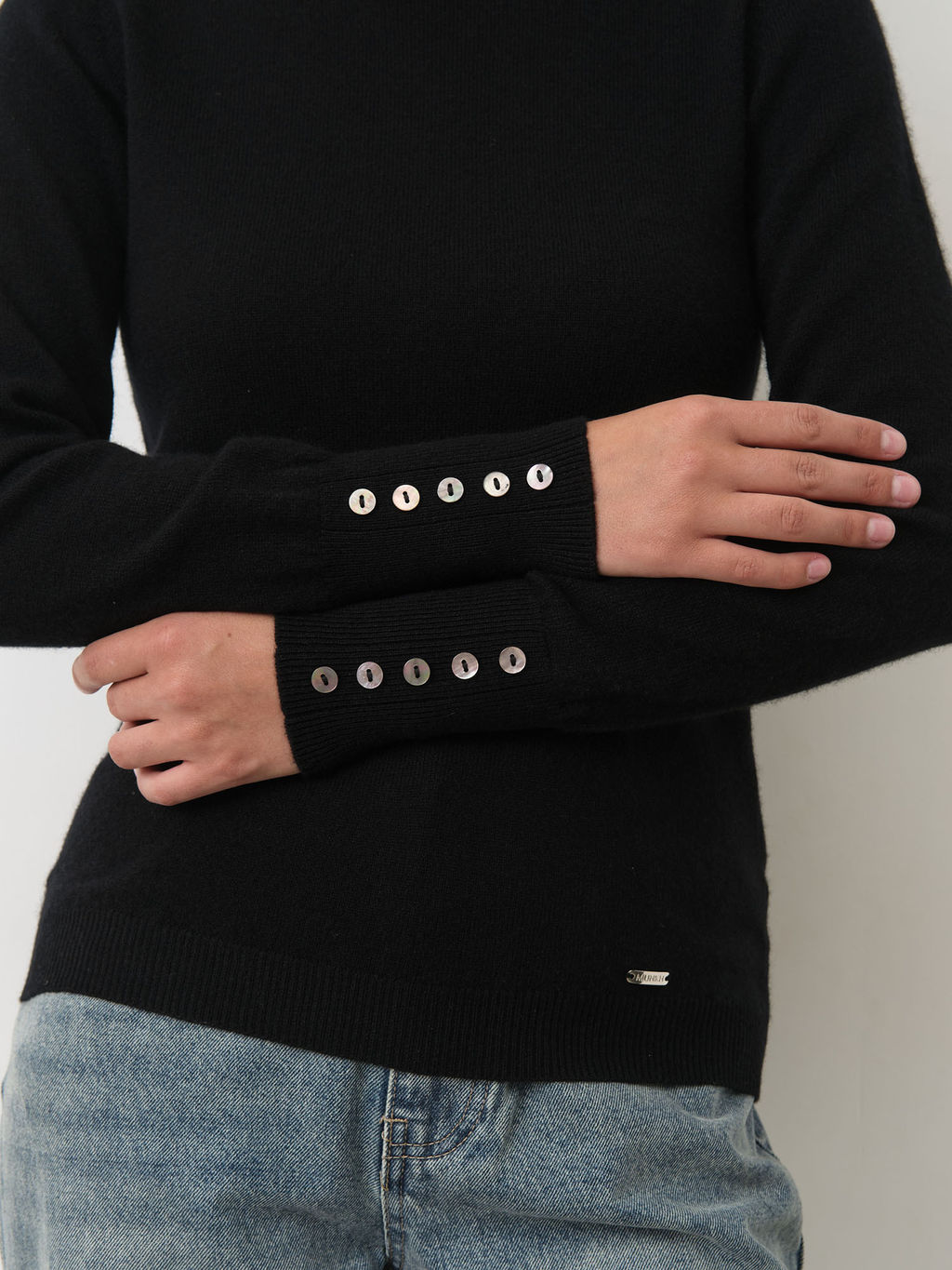 Джемпер из кашемира 01128 черный