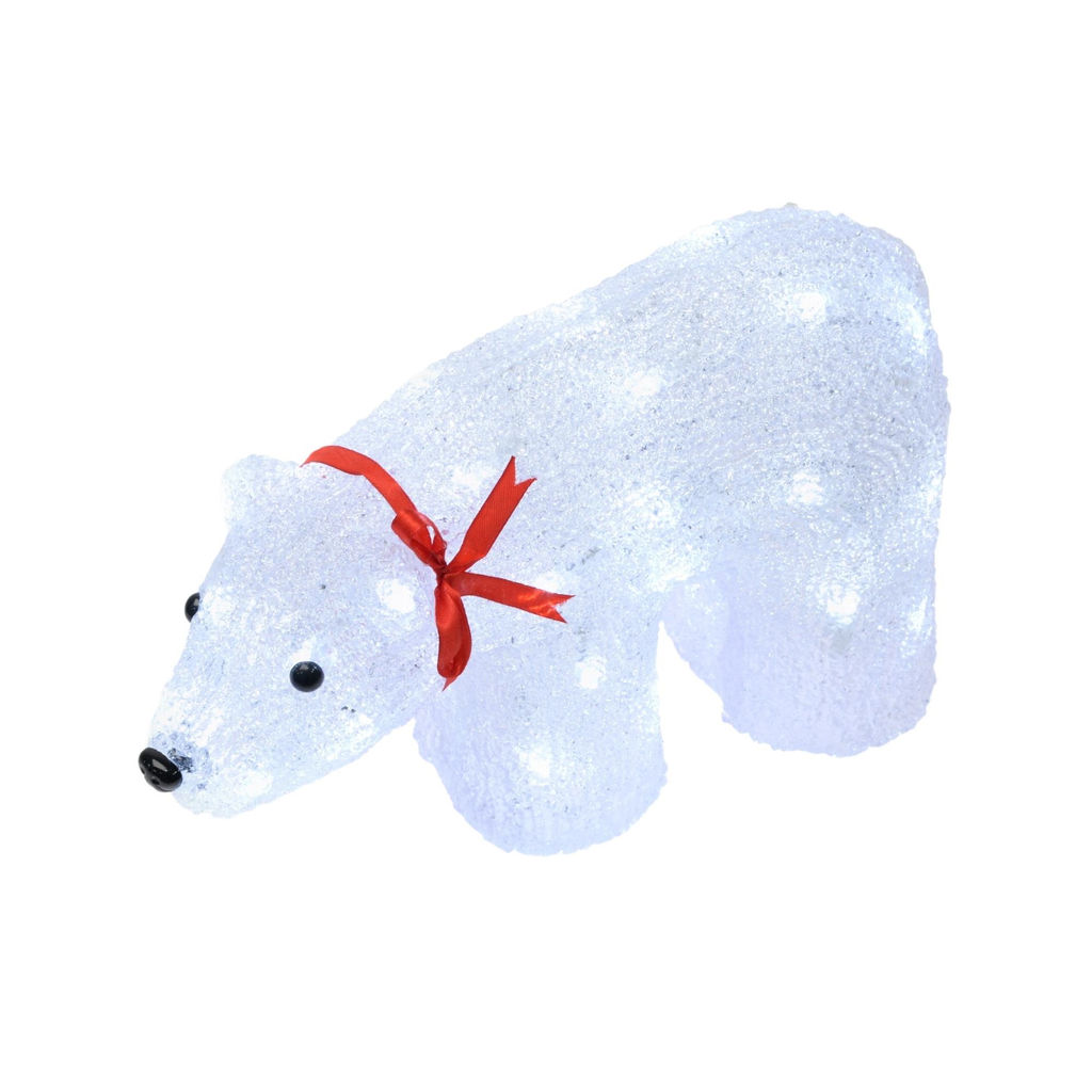 ULD-M3423-040/STA WHITE IP20 WHITE BEAR Фигура светодиодная Белый медведь, 35*22см, 40 светодиодов. Белый свет. Провод прозрачный. TM Uniel - Volpe фото 2