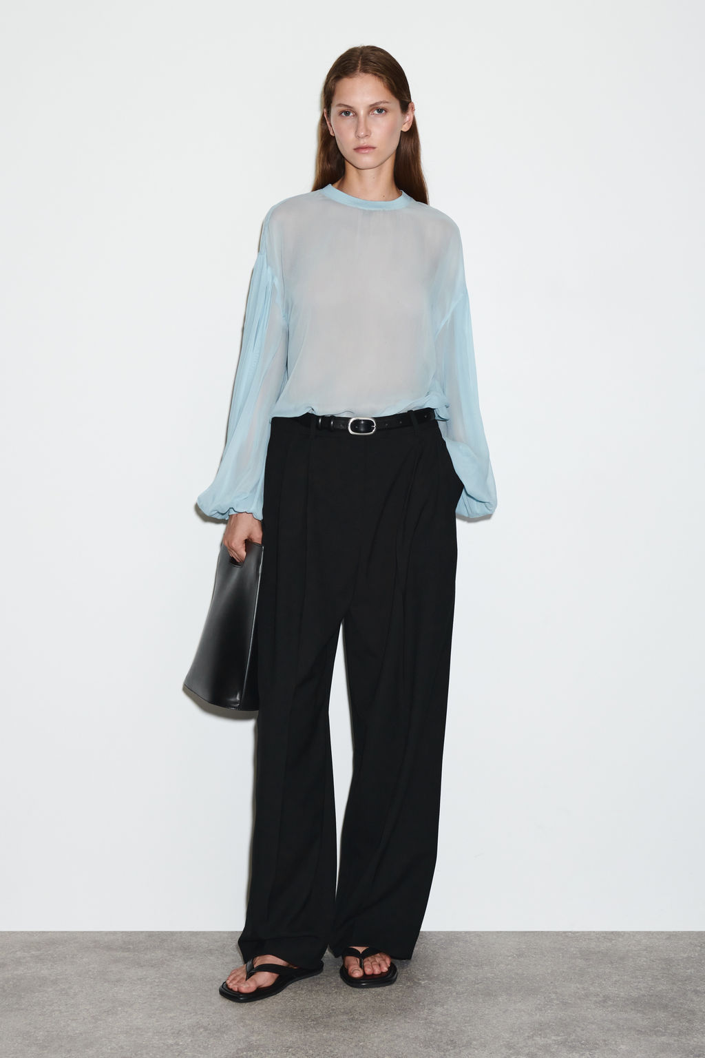BLUSA TRANSPARENTE CON MANGAS GLOBO - H&m фото 6