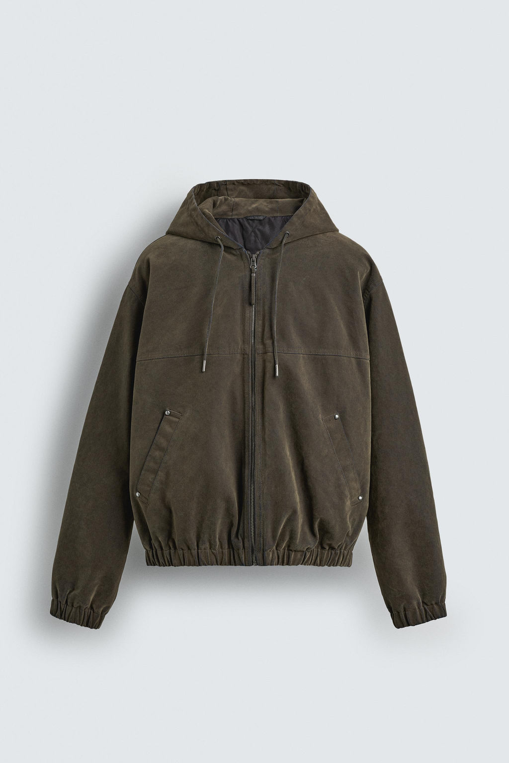 VELOUR HOODED PUFFER JACKET - Zara фото 5