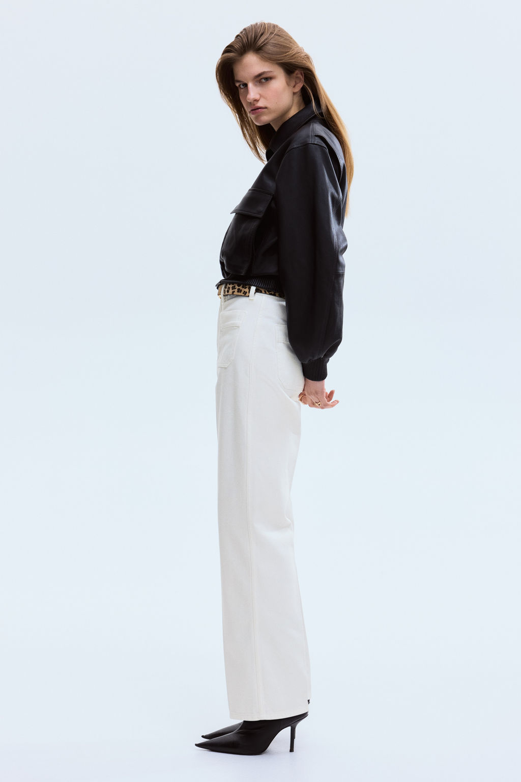 Straight Leg High Waist Jeans - H&m фото 6