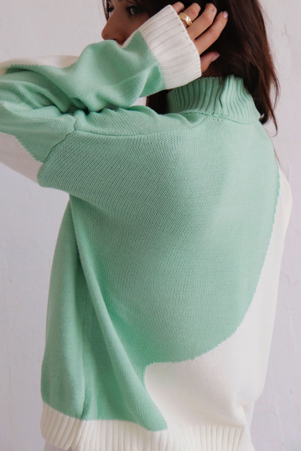 Martichelli Свитер мятно-белый  фото 8