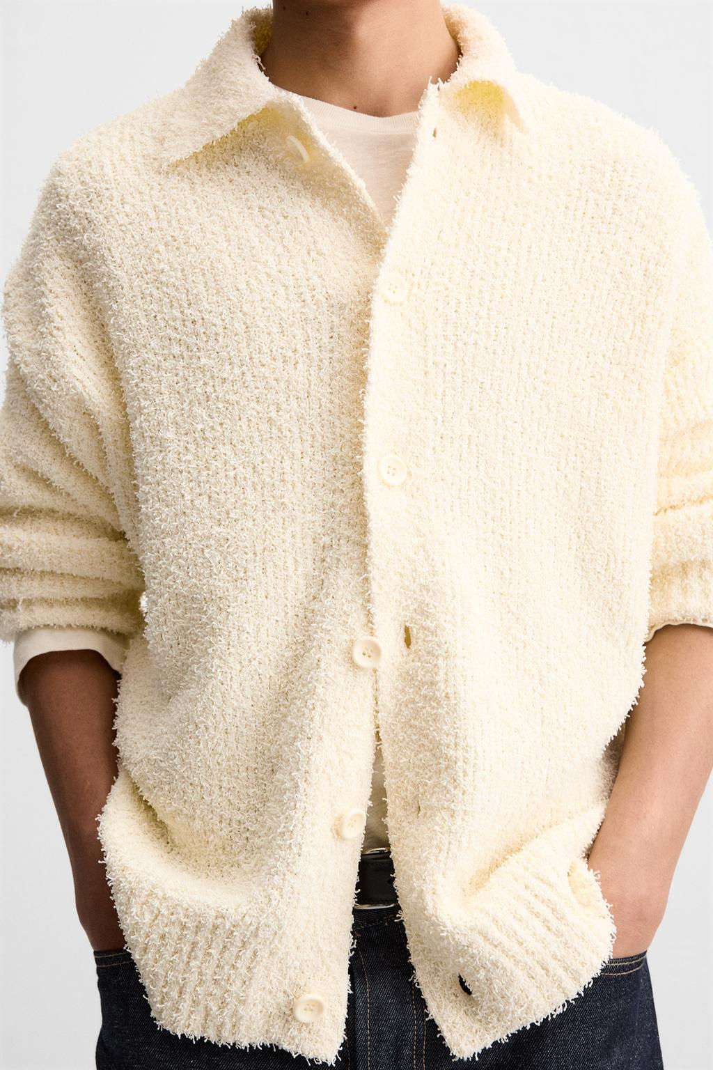 TEXTURED TERRY CARDIGAN - Zara фото 6