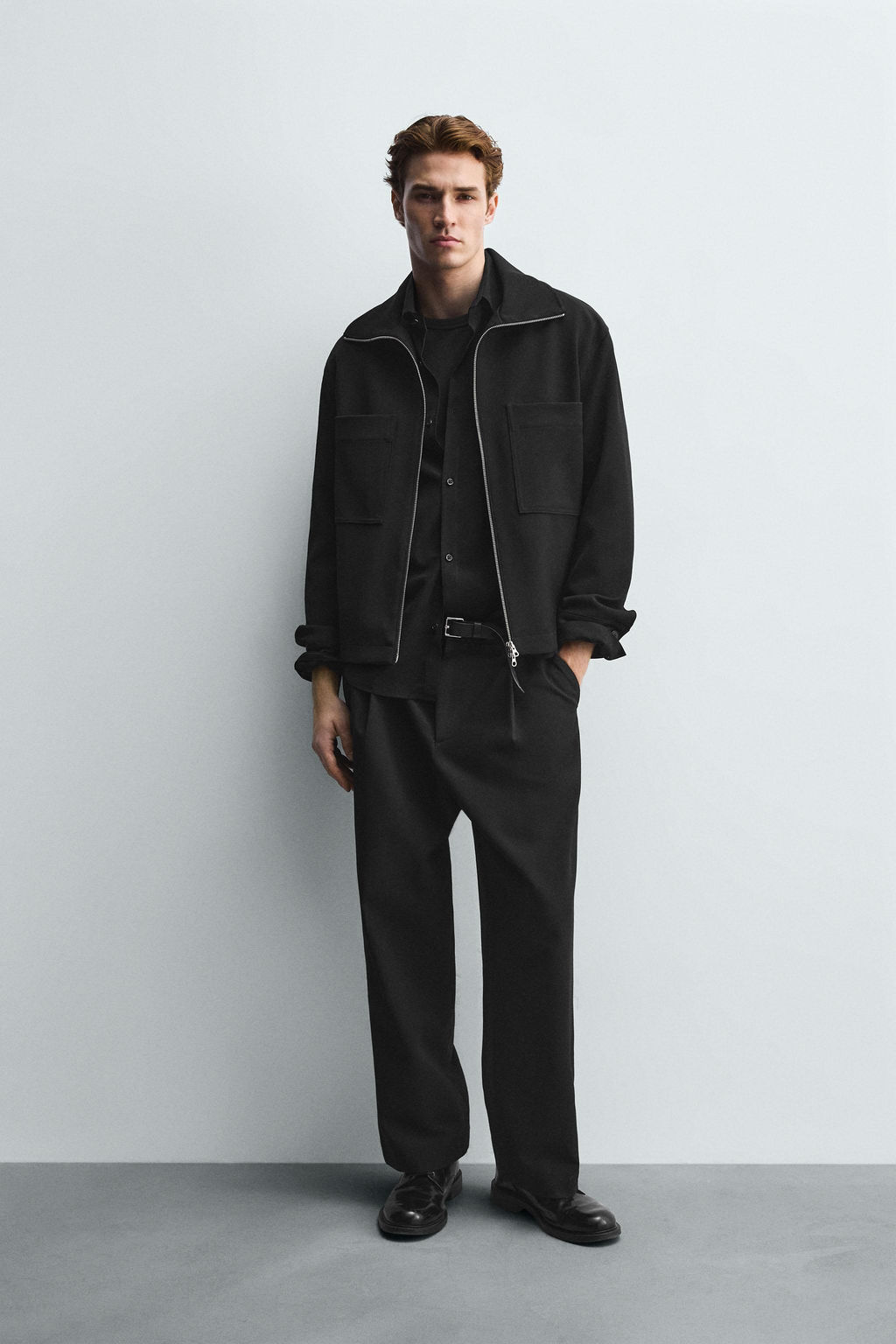 BOXY FIT ZIP-UP OVERSHIRT