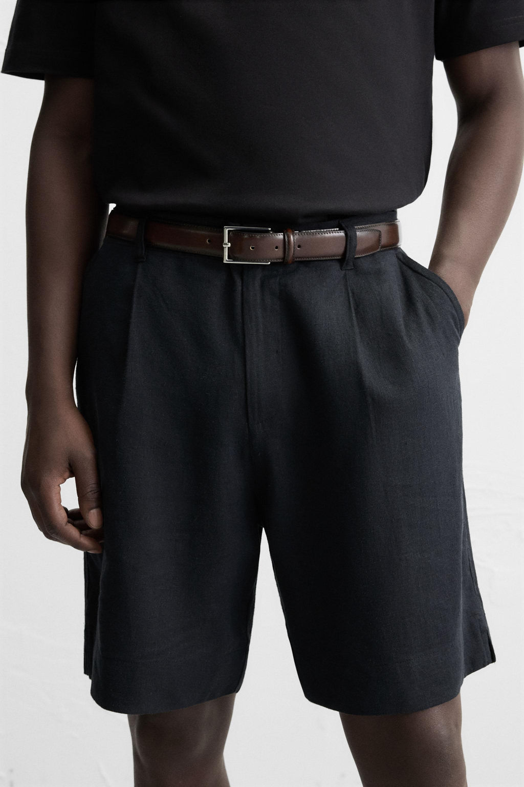 LEATHER TOPSTITCH BELT