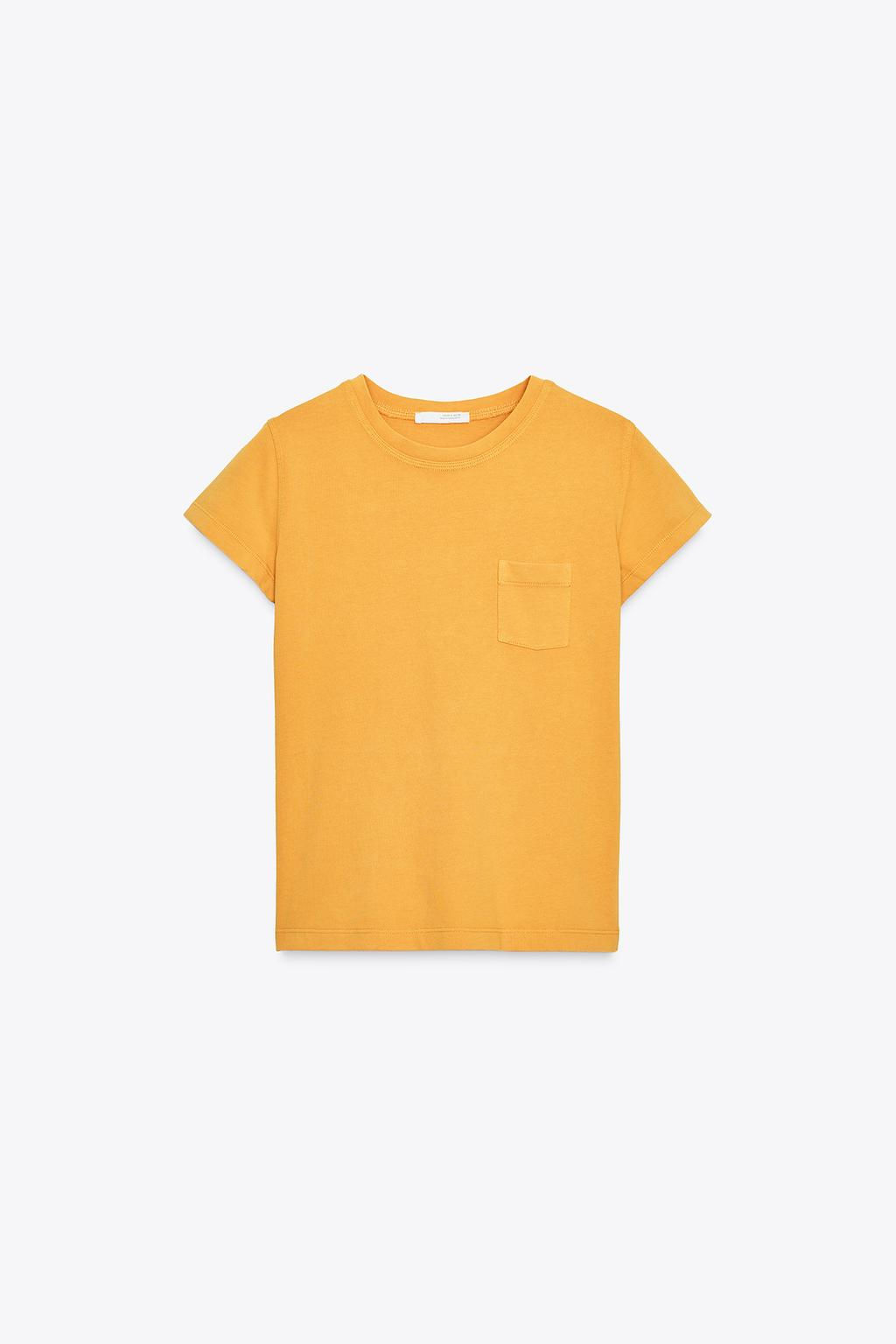 WASHED T-SHIRT WITH POCKET - Zara фото 23